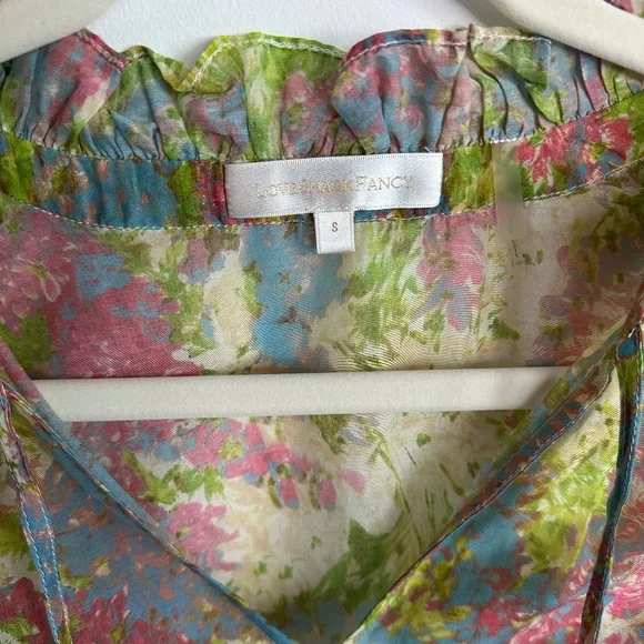 LoveShackFancy Ronalda Blouse in Pastel Fields - Picture 7 of 11